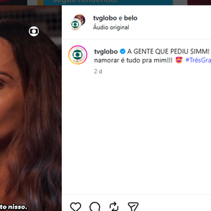 Belo sempre compartilha cenas dos personagens em seu perfil - muitas delas em ‘collab’ com a página da Globo