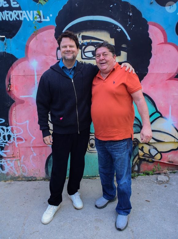 Selton Mello e Stepan Nercessian na festa de aniversário de Humberto Carrão