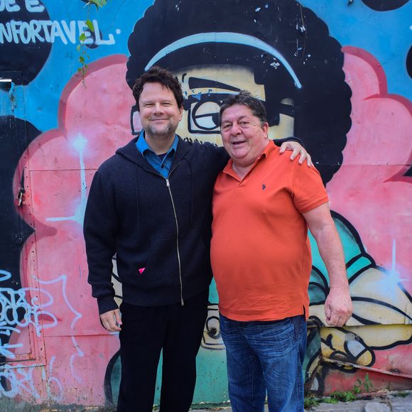 Selton Mello e Stepan Nercessian na festa de aniversário de Humberto Carrão