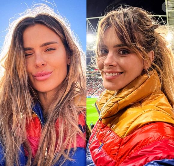 Para espantar o frio, Carolina Dieckmann ama seu casaco puffer colorido