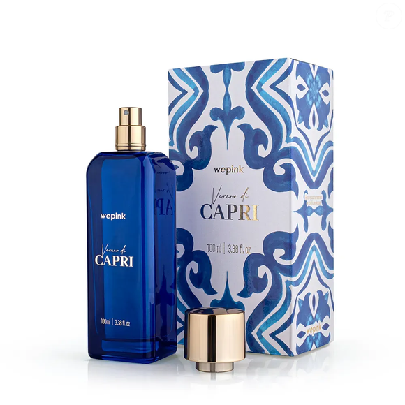 No fundo, a fragrância Verano Di Capri, da Wepink, fica mais cremosa e confortável, com praline, baunilha, musk, benjoim, ambergris e maltol. O resultado é um perfume que consegue ser doce sem pesar e sofisticado sem parecer formal demais