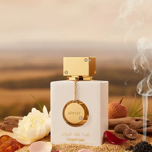 Por R$ 247,35, o Club de Nuit White Imperiale, da Armaf, aparece como uma das fragrâncias que imaginamos para Jade: inspirado na sofisticação opulenta do Delina Exclusif, o perfume traz rosa turca, lichia, baunilha, incenso e nuances amadeiradas