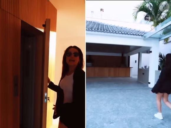 Juliette destacou a parte da entrada da mansão, que conta com uma área ampla