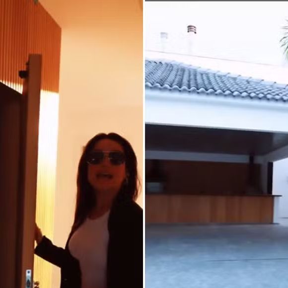 Juliette destacou a parte da entrada da mansão, que conta com uma área ampla