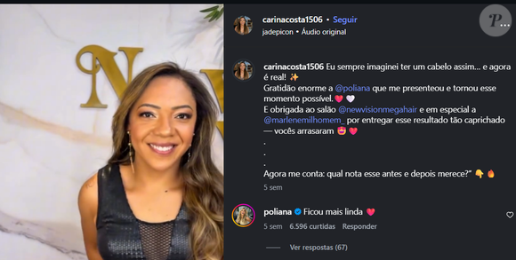 Poliana Rocha realizou o sonho de Carina Costa ao presentear a babá com um megahair, gesto que reforçou um vínculo que vai além do profissional