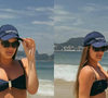 Neta da Garota da Ipanema, Rafaella Justus escolhe biquíni de top reto com alças finas para curtir praia no RJ. Fotos!