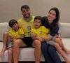 Lucas Paquetá e a influenciadora Duda Fournier são pais de Benício e Filippo, seu caçula, que roubam a cena nas redes sociais