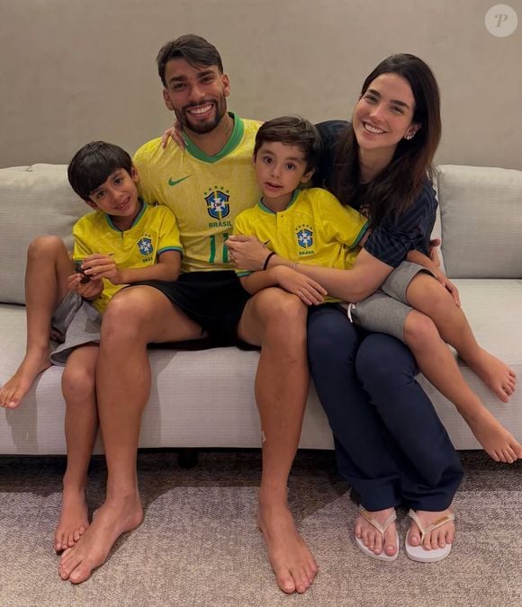 Lucas Paquetá e a influenciadora Duda Fournier são pais de Benício e Filippo, seu caçula, que roubam a cena nas redes sociais