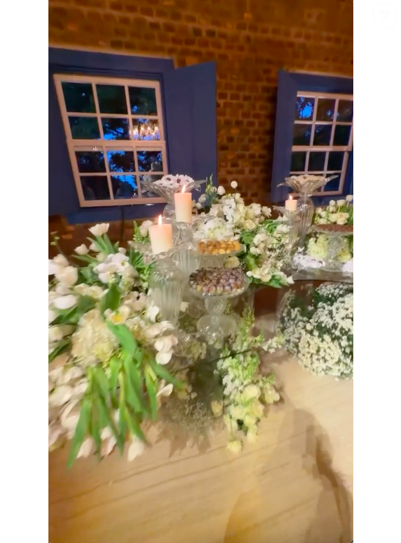 Decoração seguiu a proposta pedida por Ana e Edu e contou com muitos doces e luxos