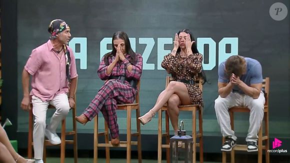 Fernando, Yoná, Rayane e Matheus formam a 4ª Roça de A Fazenda 17 após noite de fortes emoções