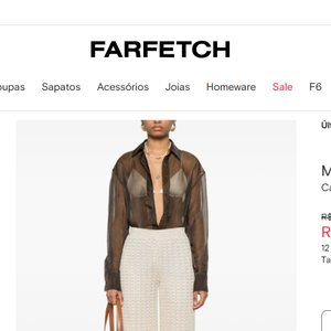 Calça de Angélica também está no site FARFETCH. Com 20% OFF, a peça custa R$ 8.804