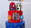 O bolo de aniversário de Léo, filho de Marilia Mendonça e Murilo Huff, foi do Homem-Aranha