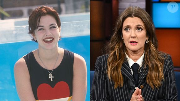 Sinômino de beleza na juventude, a atriz Drew Barrymore está hoje com 50 anos e não sabe nem o que é botox no rosto