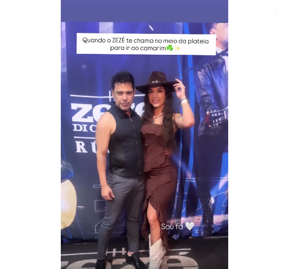 A estudante de Medicina Julyenne Ribeiro conta que foi chamada no camarim pelo próprio Zezé Di Camargo, que a avistou no meio da multidão durante um show