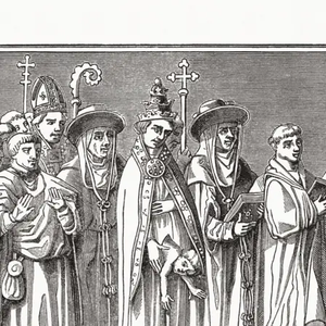 A iconografia medieval retrata o momento em que Joana dá à luz em público