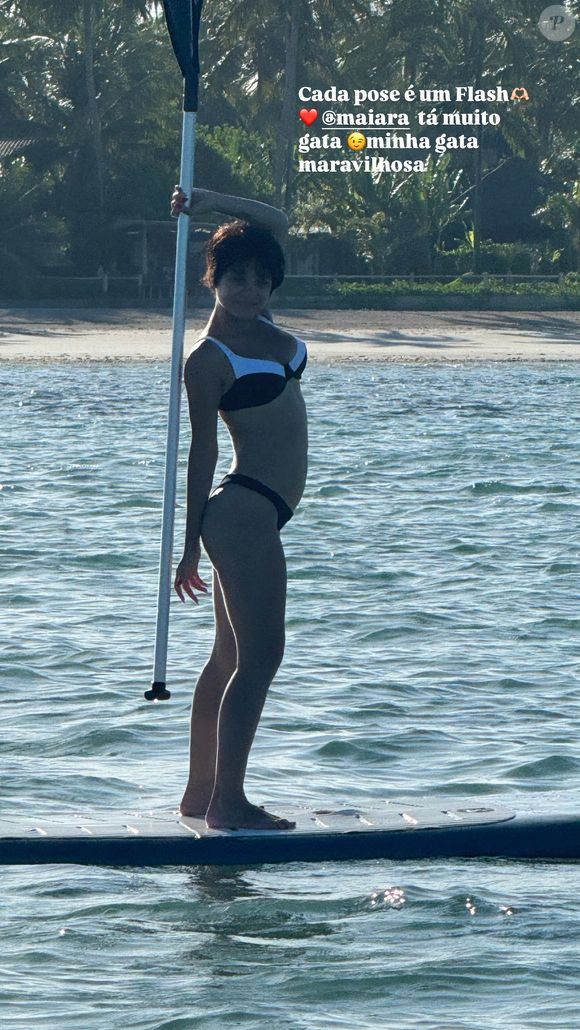 Agora, Maiara aproveitou um dia na academia para fazer uma brincadeira com seus seguidores