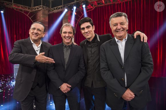 Galvão Bueno narrava as corridas dos países e Reginaldo Leme comentava em estúdio no Brasil - anos mais tarde, a amizade foi firmada de novo. Na foto, ambos ao lado de Arnaldo Cézar Coelho e Marcelo Adnet