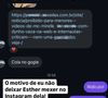 Segundo prints divulgados pela mãe de Esther, o internauta enviou link com os vídeos de MC Mirella e Dynho Alves através de um perfil fake