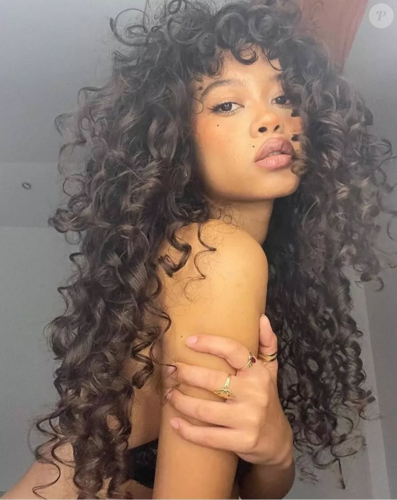 Corte borboleta em cabelos longos e cacheados