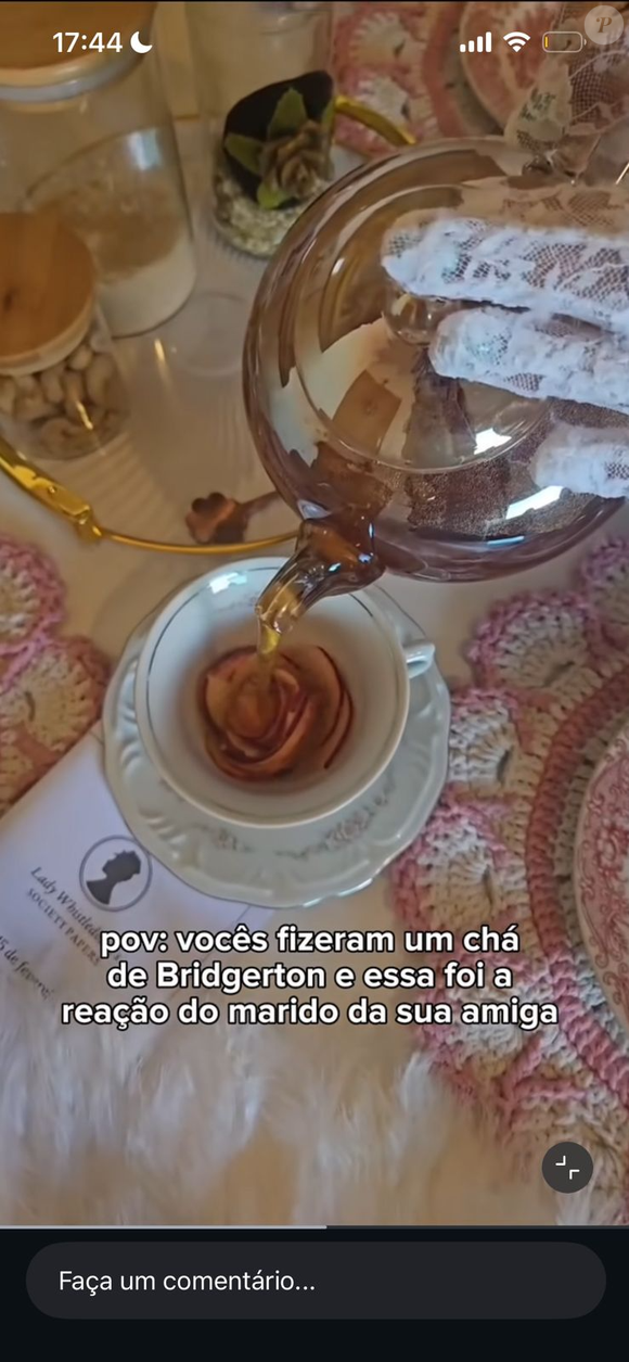 Viralizou! Chá da tarde temático inspirado em 'Bridgerton' ganha destaque após fala inusitada de esposo