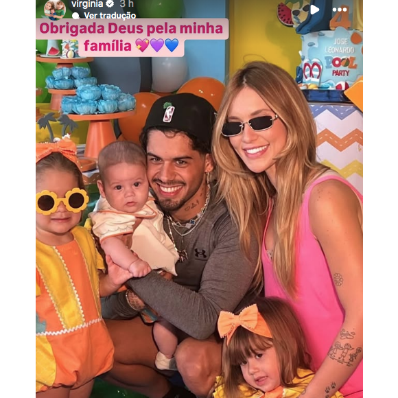 A apresentadora do 'Sabadou', Virginia Fonseca comentou sobre a exposição dos filhos na web.