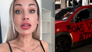‘Processa que eu pago, não tem problema’: Andressa Urach quebra carro e apartamento do ex-marido após separação por ciúmes e choca a web