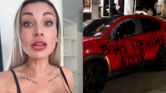 ‘Processa que eu pago, não tem problema’: Andressa Urach quebra carro e apartamento do ex-marido após separação por ciúmes e choca a web