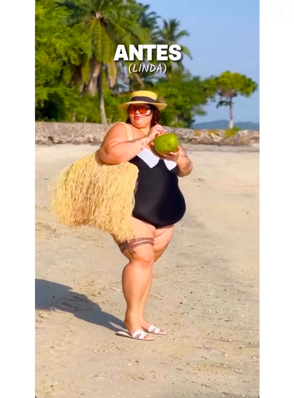 Thais Carla resgatou um vídeo antigo de antes da bariátrica para mostrar seu 'antes'