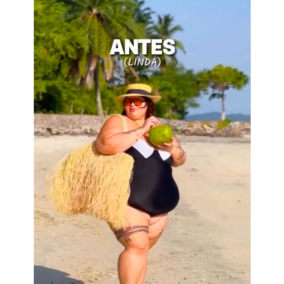 Thais Carla resgatou um vídeo antigo de antes da bariátrica para mostrar seu 'antes'