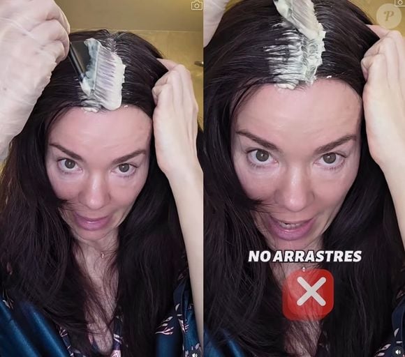 A farmacêutica explica que o produto deve ser depositado sobre a raiz, com leves batidinhas do pincel, sem arrástá-lo em direção às pontas nem espalhá-lo pelos fios. Em seguida, deve-se aplicar a tintura também ao longo da linha de crescimento do cabelo, na região próxima à testa
