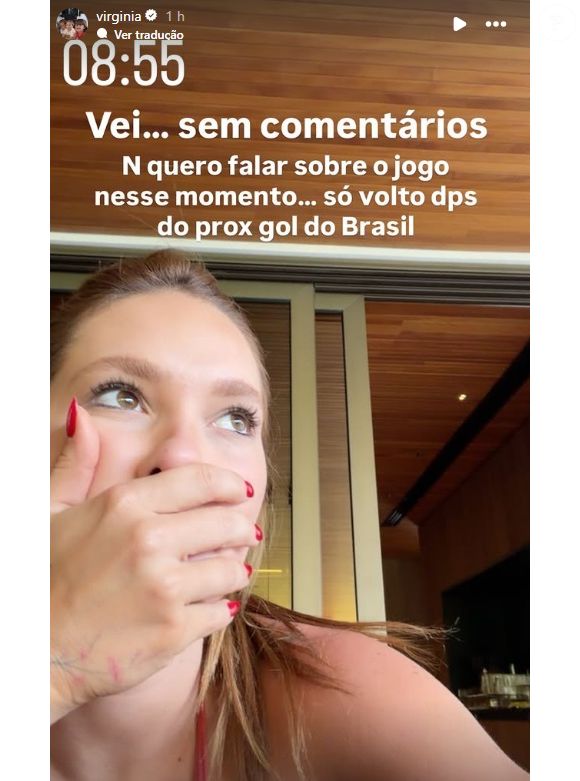 Virgínia acompanhou amistoso do Brasil contra o Japão, marcado pela derrota histórica da Seleção para os asiáticos