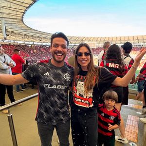 Patricia Abravanel usou camisa em homenagem ao pai, Silvio Santos