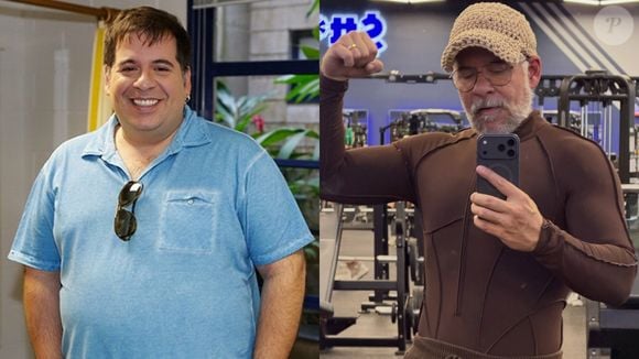 Antes e depois de Leandro Hassum: ator perdeu cerca de 65 quilos após realizar uma cirurgia bariátrica em 2014, mas também sofreu com alterações de peso