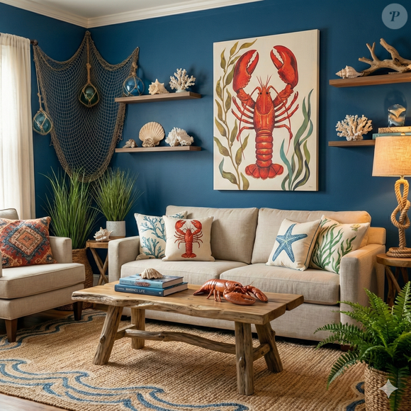 Do prato ao décor: Conheça a tendência 'Lobster' que está substituindo o estilo náutico clássico