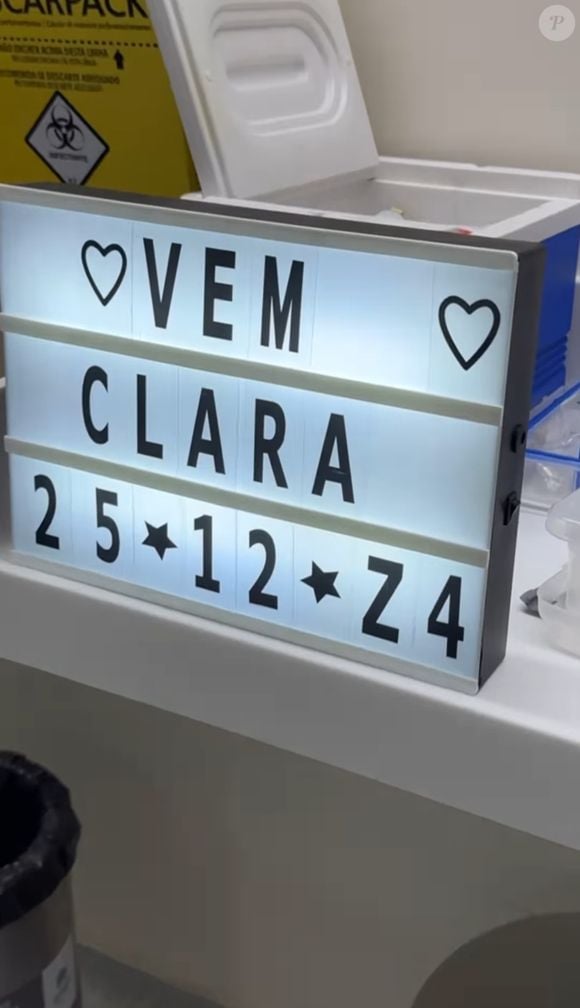 Clara, filha de Zezé Di Camargo e Graciele Lacerda: nascimento foi anunciado por volta de 6h da manhã