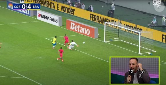 Vini Jr. fez um gol em Brasil x Coreia do Sul, completando o placar na goleada de 5 a 0 em 10 de outubro de 2025