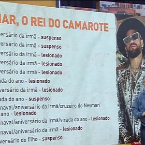 ‘Neymar, o Rei do Camarote’? Tabela feita pelo programa ‘Os Donos da Bola’, da Band, viralizou nas redes sociais