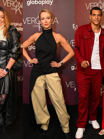Blazer bordado com pedrarias, calça oversized e vestido vermelho com fenda: 23 looks de Mariana Ximenes, Karol Conká, Marcello Melo Jr., Mell Muzzillo e mais em première de 'Verônika com K'