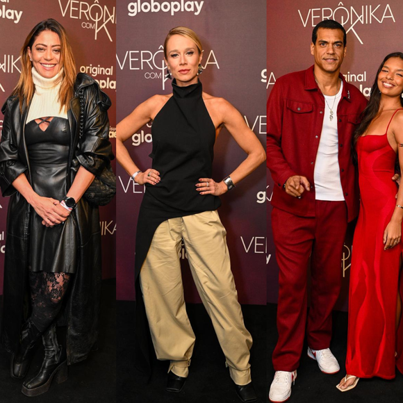 Blazer bordado com pedrarias, calça oversized e vestido vermelho com fenda: 23 looks de Mariana Ximenes, Karol Conká, Marcello Melo Jr., Mell Muzzillo e mais em première de 'Verônika com K'