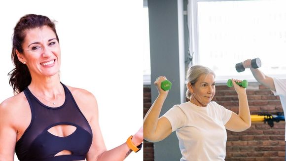 Noelia Rodríguez, treinadora física: 'Três exercícios para trabalhar os tríceps e eliminar braços flácidos na menopausa'