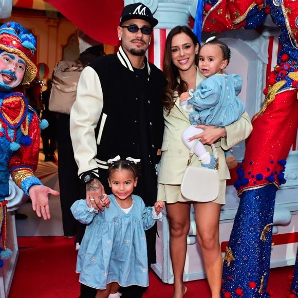 Neymar e Bruna Biancardi com as filhas Mavie e Mel no aniversário de 1 ano de Bento, filho de Thiaguinho e Carol Peixinho