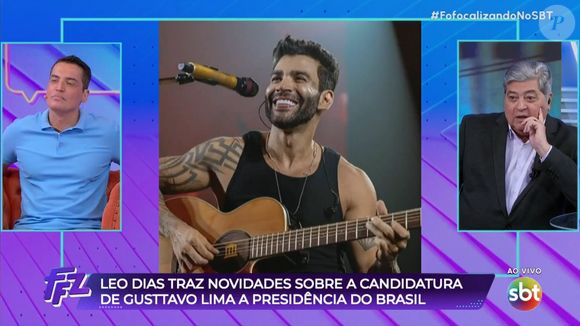 José Luiz Datena foi questionado por Léo Dias a respeito da intenção de Gusttavo Lima em se lançar candidato à Presidência em 2026