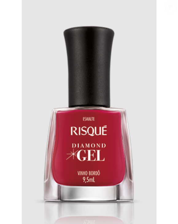 Esmalte Risqué Diamond Gel Vinho Bordô transmite muita sofisticação e elegância para suas unhas dos pés.