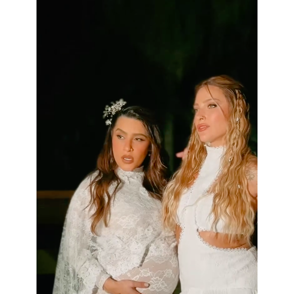 Grávida de 8 meses, Lauana Prado oficializou o seu relacionamento com a influenciadora Tati Dias