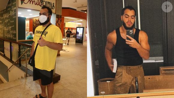 Antes e depois de Francisco Gil: outro emagrecimento que vem de anos, o filho de Preta Gil definiu ainda mais seu corpo em 2025