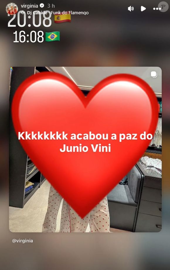 Virgínia também entregou o apelido de Vini Jr.