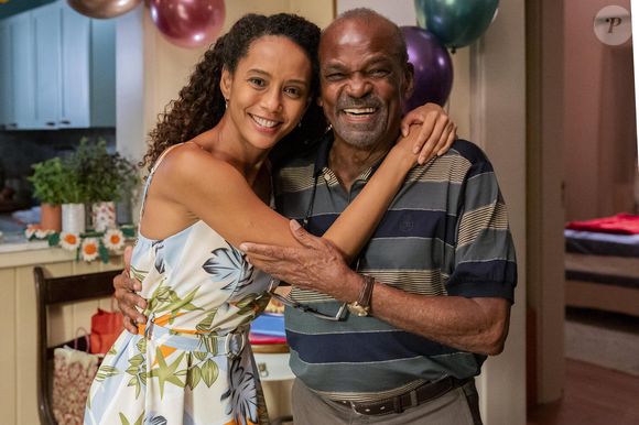 Taís Araújo e Antônio Pitanga nos bastidores de Vale Tudo