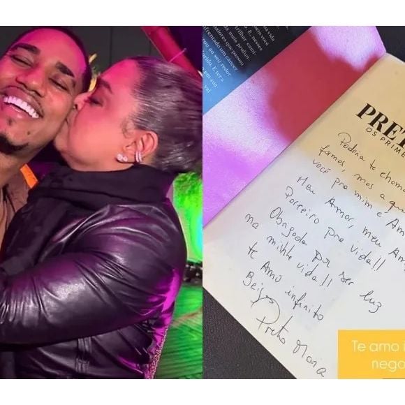 "Poderia te chamar de algumas formas, mas a que representa você pra mim é: amor! Meu amor, meu amigo, parceiro pra vida!!", escreveu Preta Gil para O Kannalha