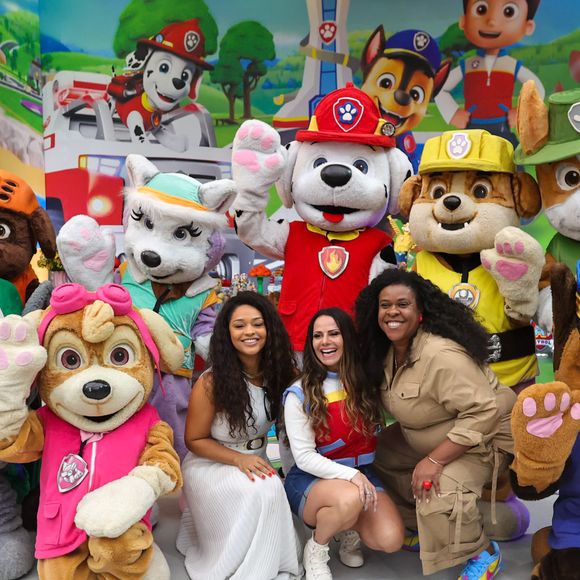 Cacau Protásio e Juliana Alves curtiram a festa do filho de Viviane Araújo