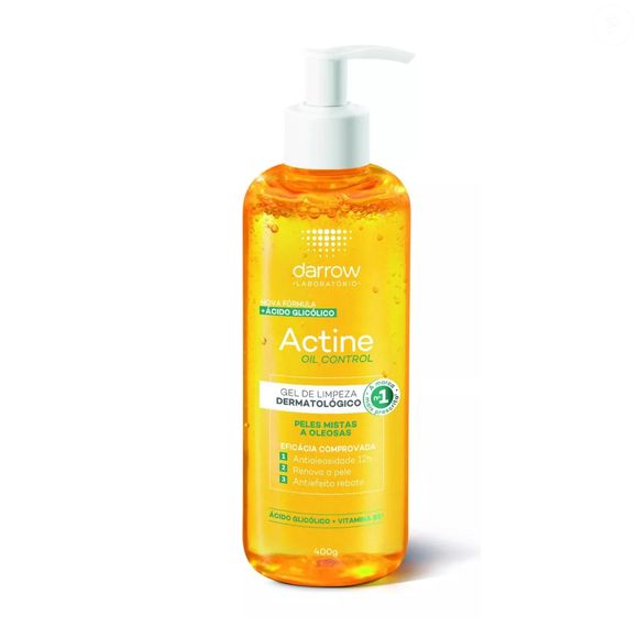 Gel De Limpeza Facial Actine Oil Control Com Ácido Glicólico E Vitamina B5 Darrow